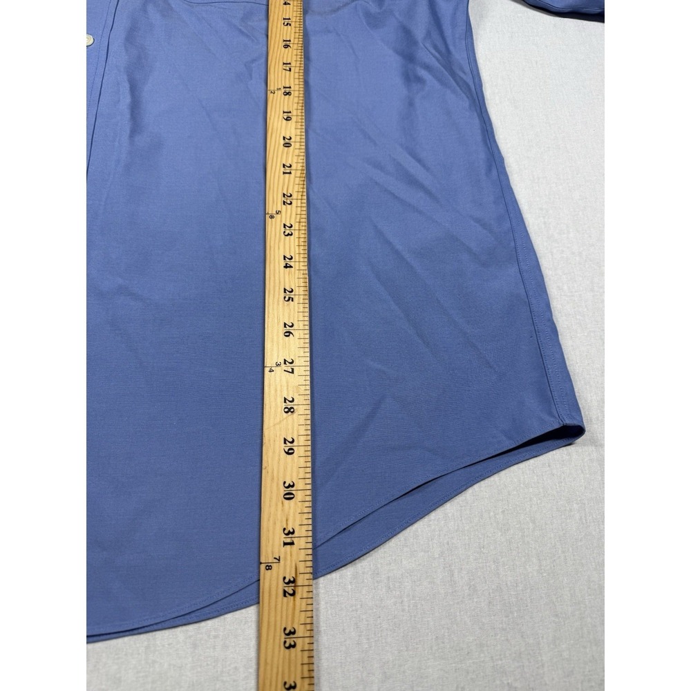 Brooks Brothers 346 Original‎ Polo Shirt Men 17 2/3 L Blue Long Sleeve Preppy - Picture 4 of 12